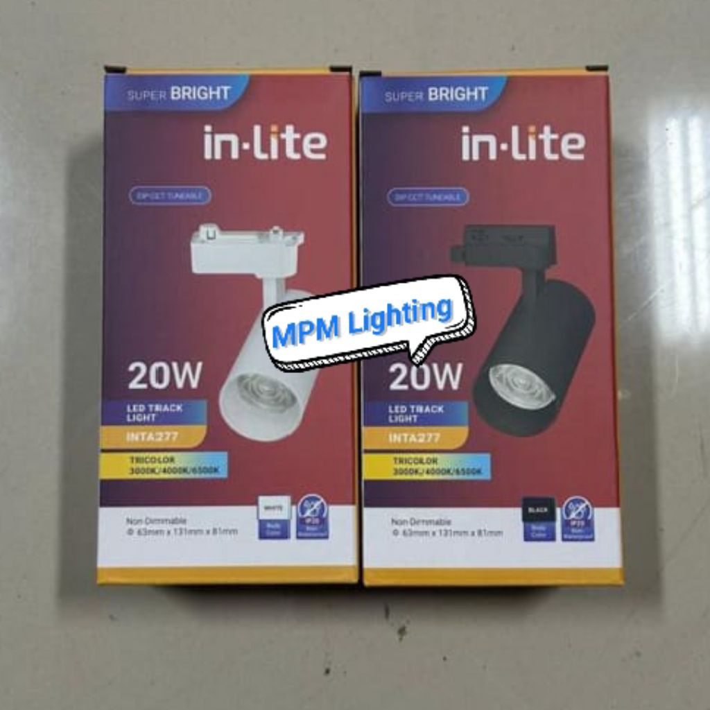 Jual INLITE INTA277 Track Light TRI COLOR (3000K, 4000K, 6500K) 7w 12w ...