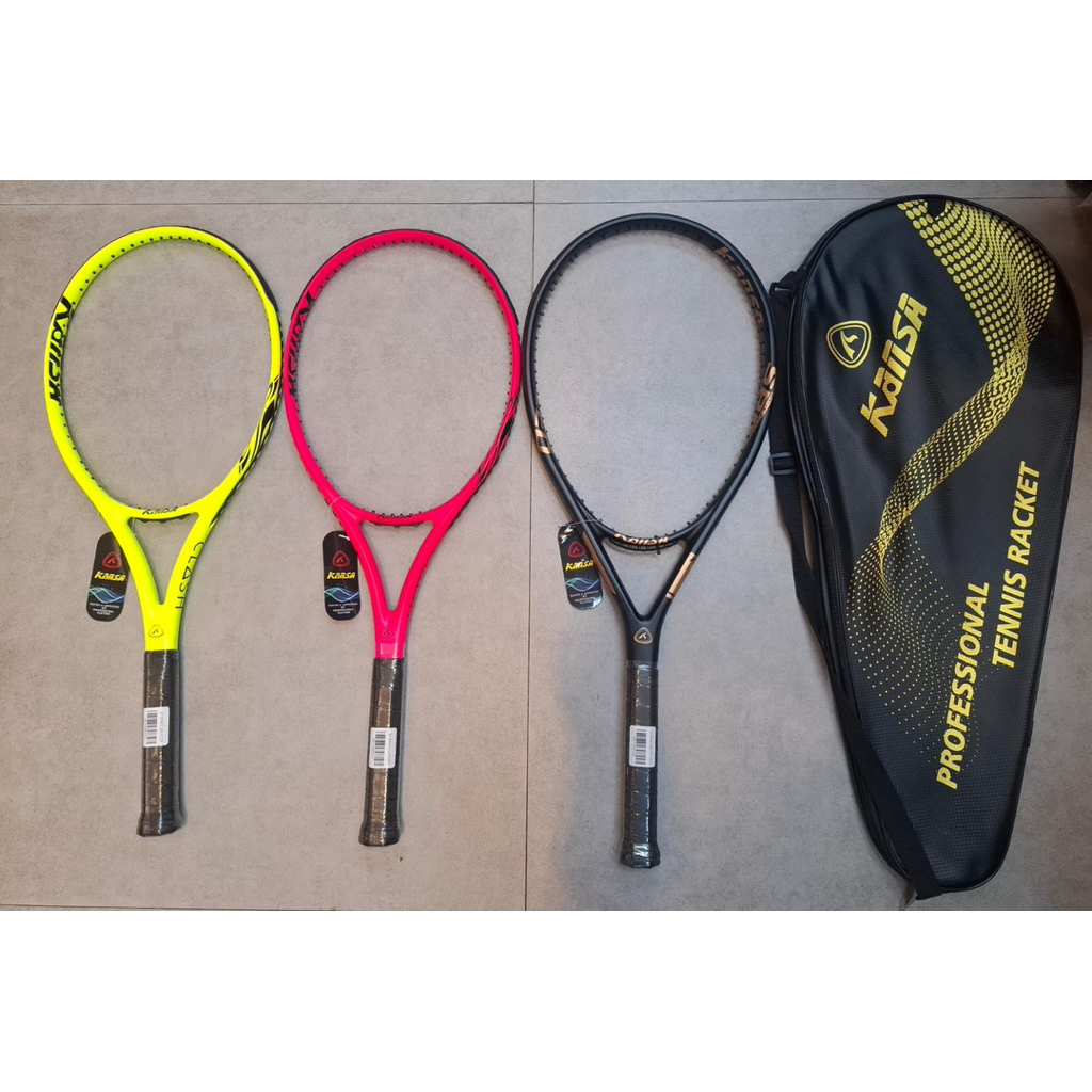 Jual Raket Tenis Lapangan Carbon Premium + Senar DUNLOP S-gut Free tas ...