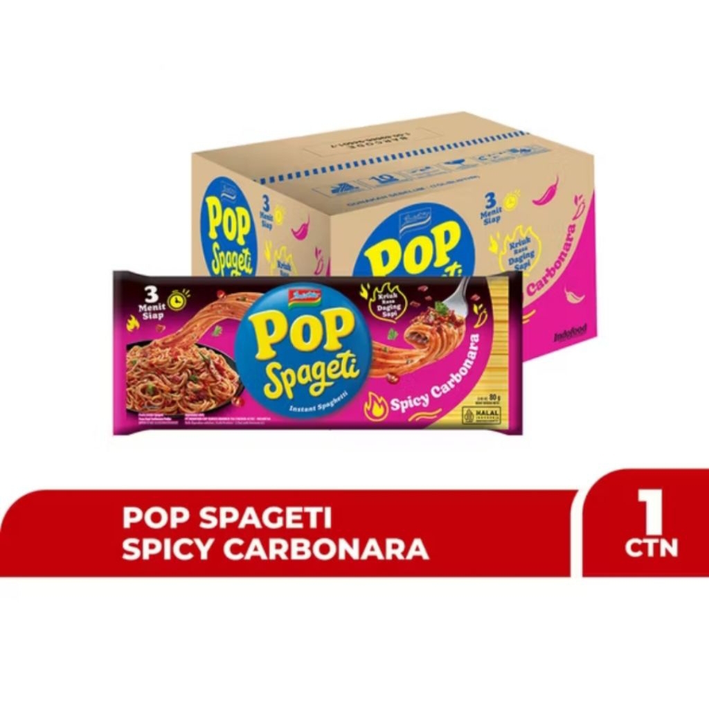 Jual Pop Spaghetti Spicy Carbonara Dus 40 x 84 gr | Shopee Indonesia