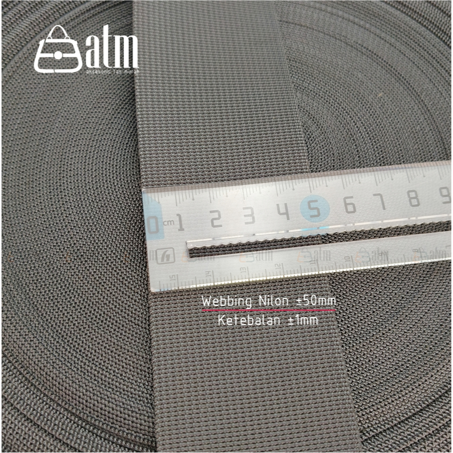 Jual Webbing Nilon 50mm tebal 1 mm 5 Motif Polos 1 yard | Shopee Indonesia