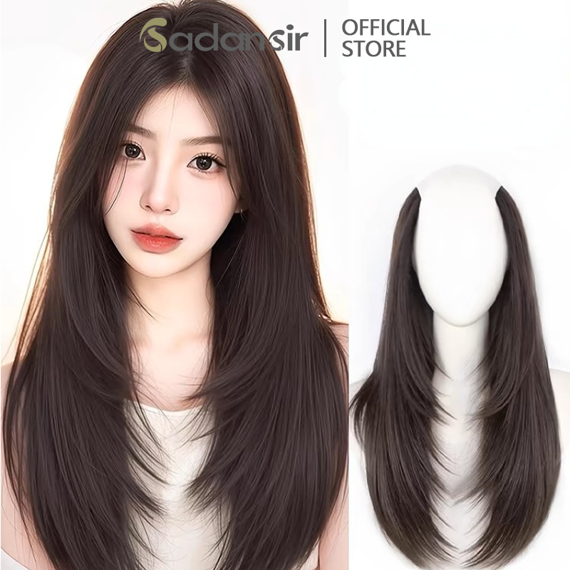 Jual Sadansir 50cm Hairclip Lurus Panjang Wig Satu Potong Wig Rambut ...