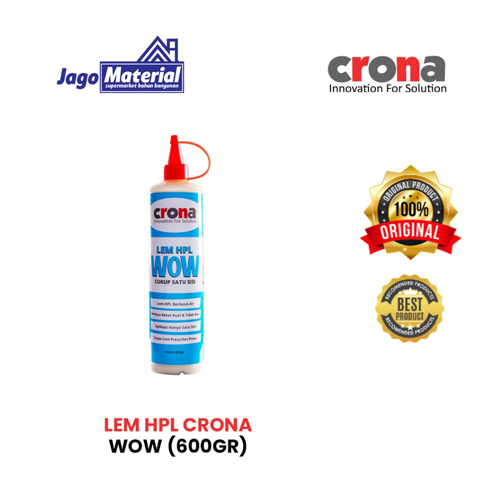 Jual Crona WOW 600gr - Lem Kayu & HPL - Lem PVC | Shopee Indonesia