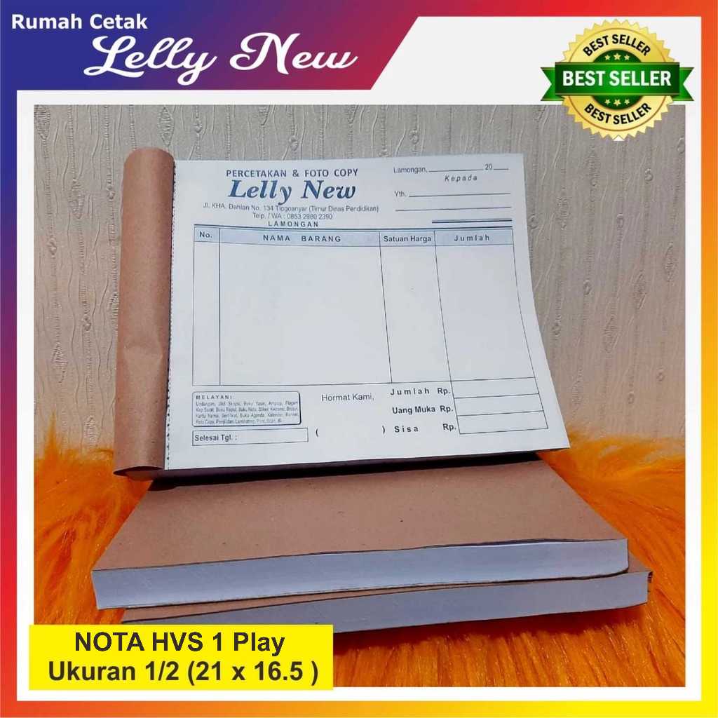 Jual Nota HVS Ukuran 1/2 Folio (21x16.5) isi 100 lembar | Shopee Indonesia