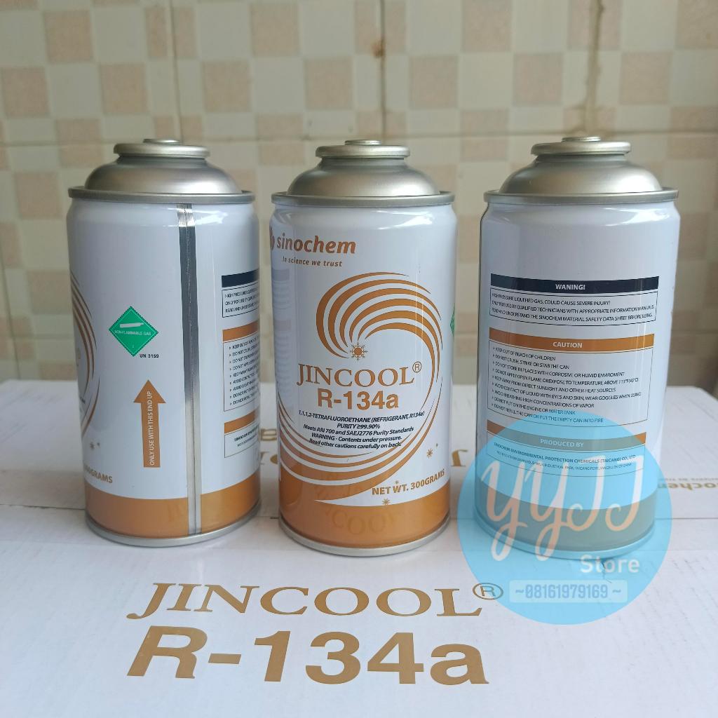 Jual Refrigerant Jincool R134a - 300Gram & 450Gram Refri AC Mobil ...