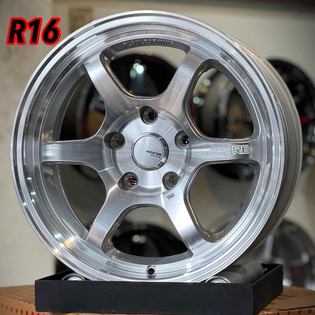 Jual velg racing ring 16 ADVAN R6 FLOW FORMING LEBAR 7 velg mobil pcd ...
