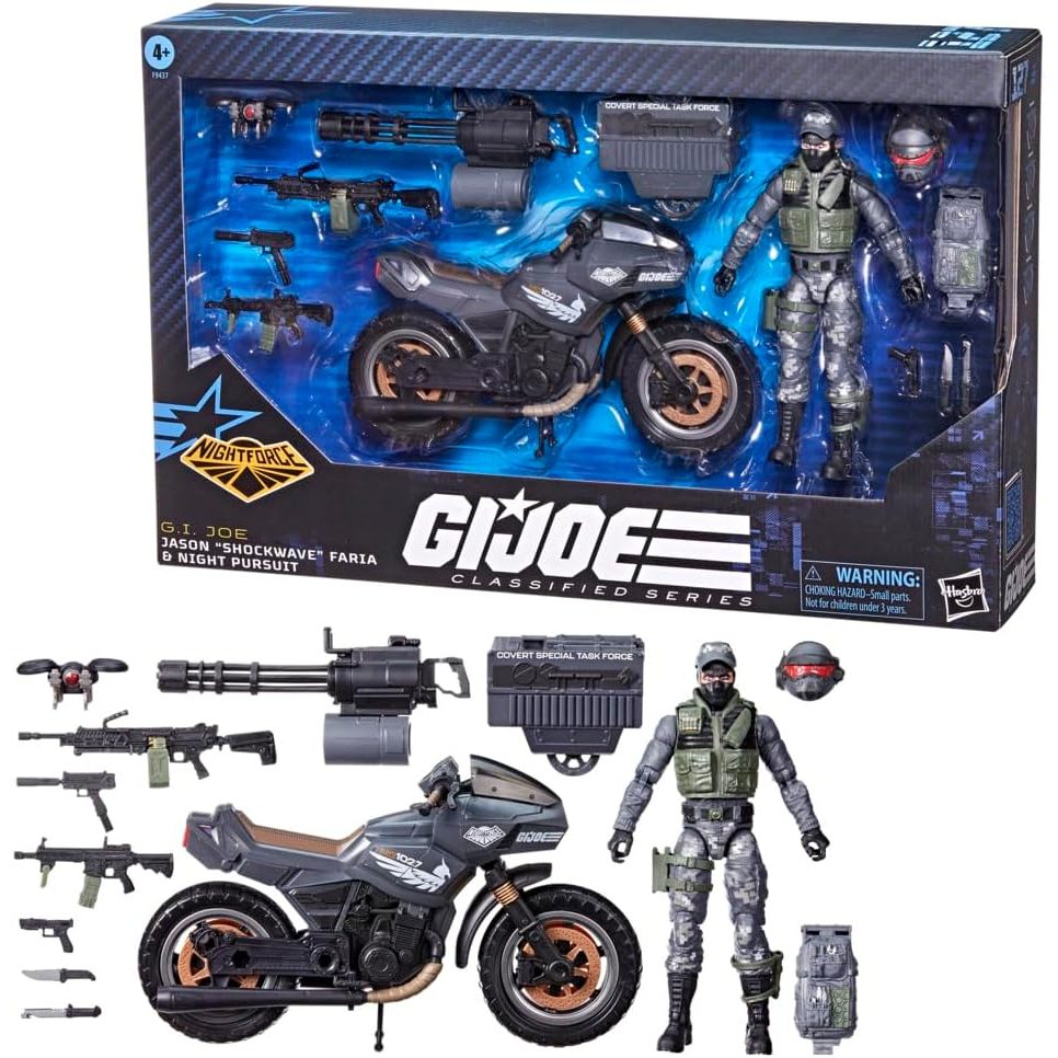 G.I.Joe Classified Nightforce Shockwave and Pursuit Cycle