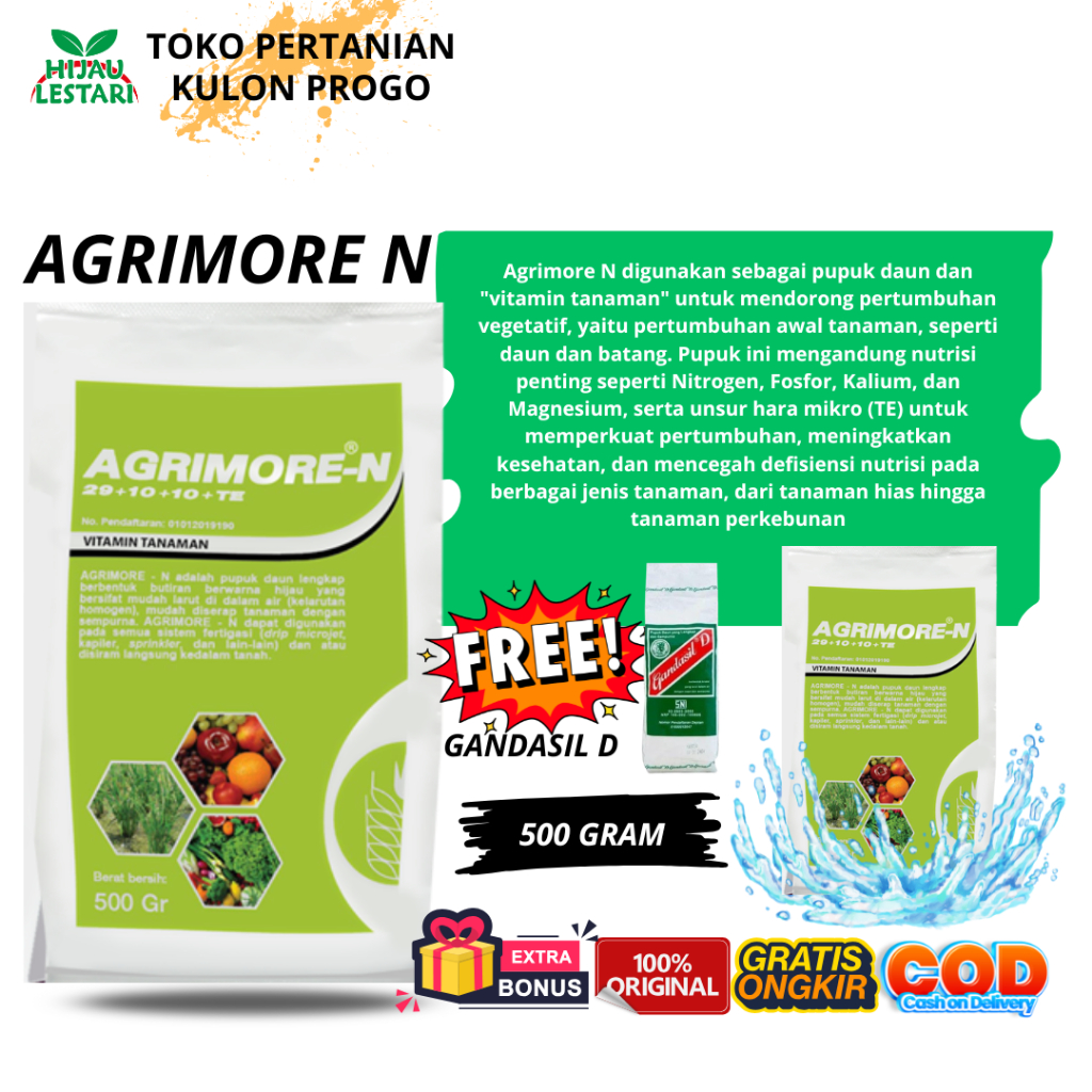 Jual Agrimore-N 500gram FEE GANDASIL D pupuk daun gandasil daun ...