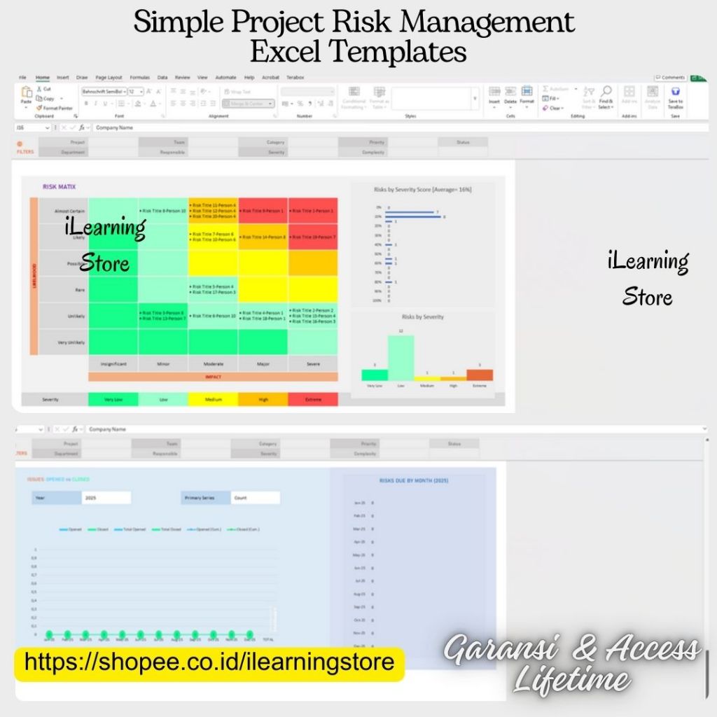 Jual [PS74] Simple Template Risk Management Microsoft Excel | Shopee ...