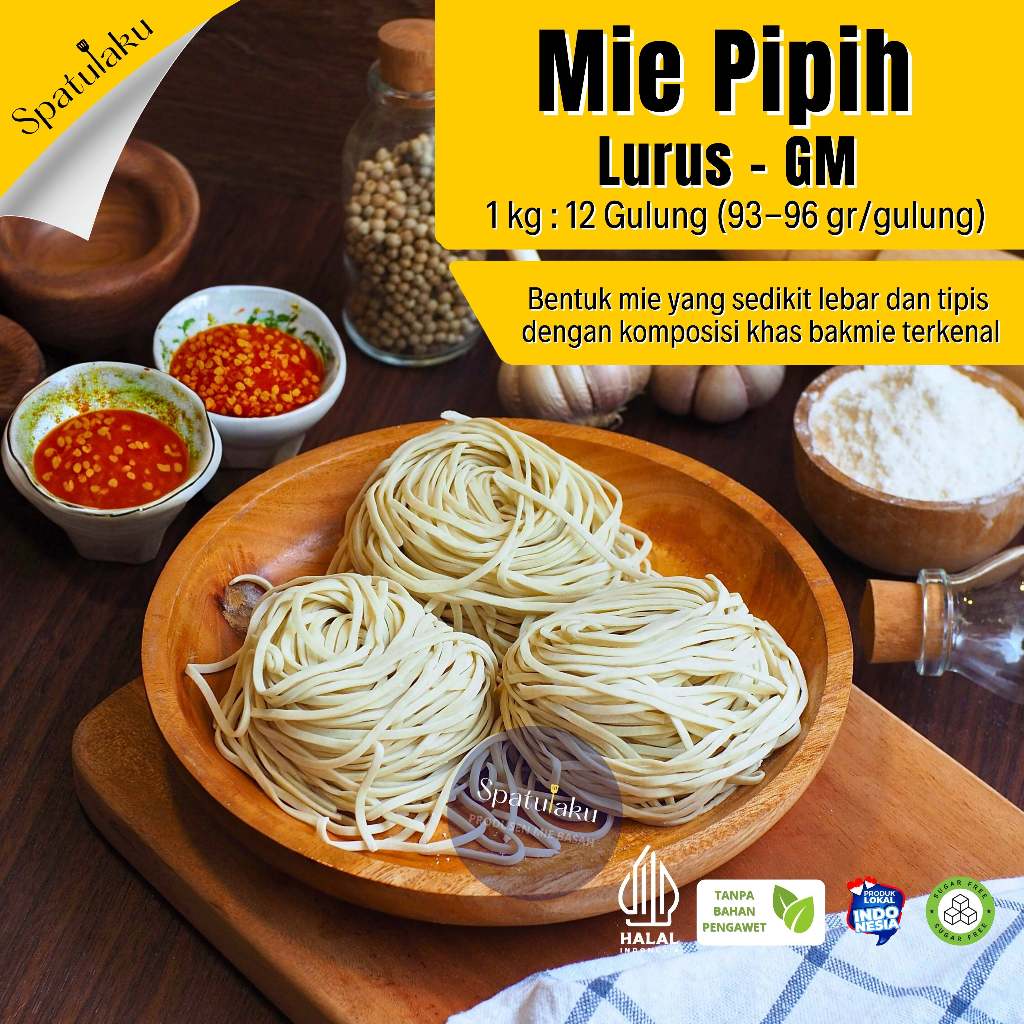Jual Mie Pipih GM Lurus / Mie Mentah Pipih Lurus GM / 1 kg / Tanpa ...