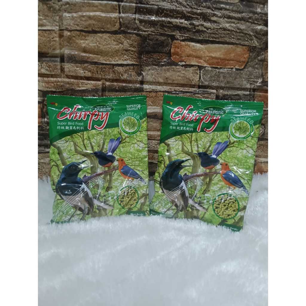 Jual PAKAN BURUNG VOER CHIRPY HIJAU 250 GRAM PUR CIRPY 250 GRAM VOER ...