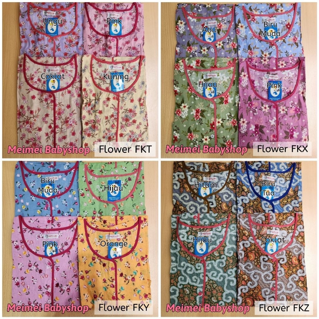 Jual Daster Katun Pretty Girl Motif Full Kancing / Daster Busui Bumil ...