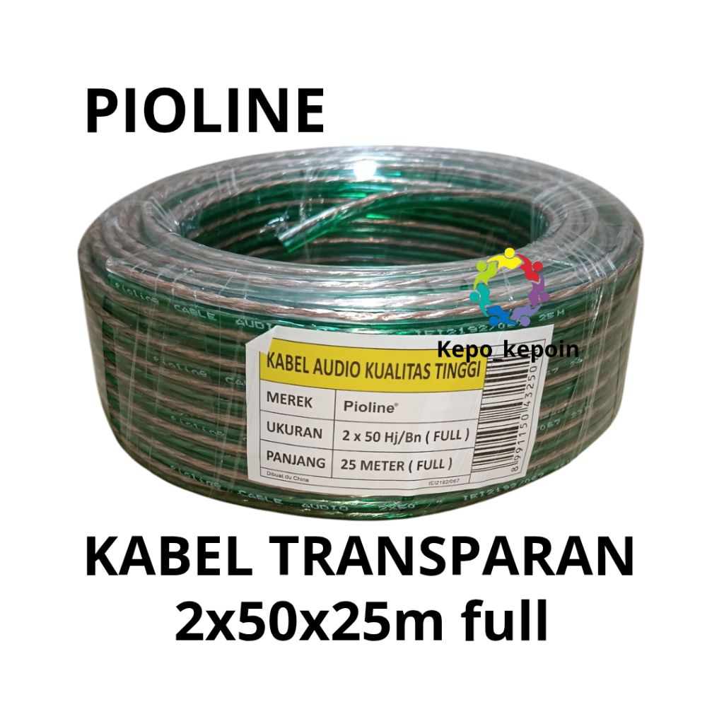 Jual kabel transparan 2x50x25m PIOLINE/ kabel audio | Shopee Indonesia