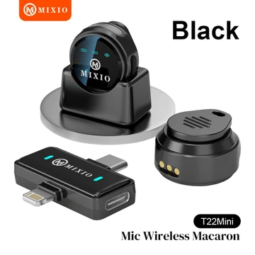 MIXIO T21 Magnetic Mic Wireless 2 In 1 Super Mini Clip On Microphone Mikrofon Lavalier HP Plug