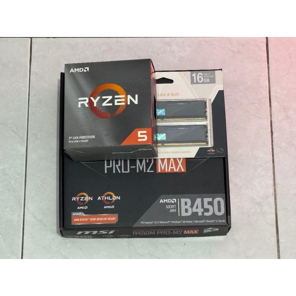 Jual Paket AMD Ryzen 5 3600 + Motherboard MSI B450M Pro M2 Max +