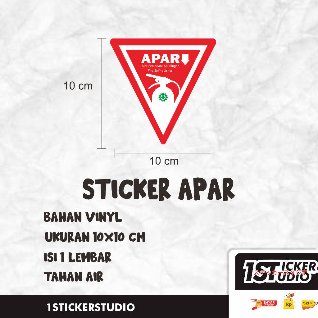Jual 1StickerStudio Stiker APAR Alat Pemadam Kebakaran Sticker Vinyl ...