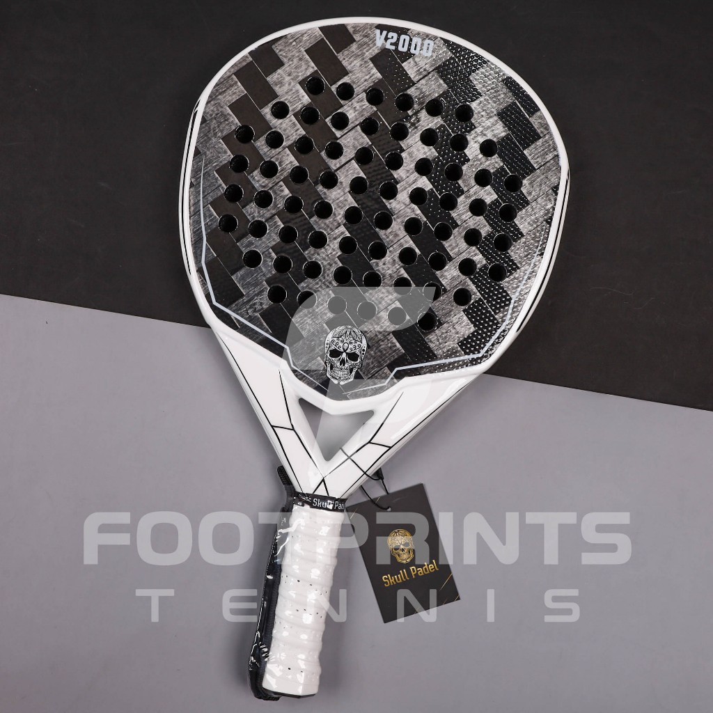 Jual Skull V2000 15K White Black Skull Padel Racket Raket Original ...