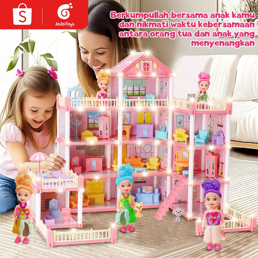 Jual JOJOTOY Mainan Rumah 11 Doll House Princess Castle Barbie
