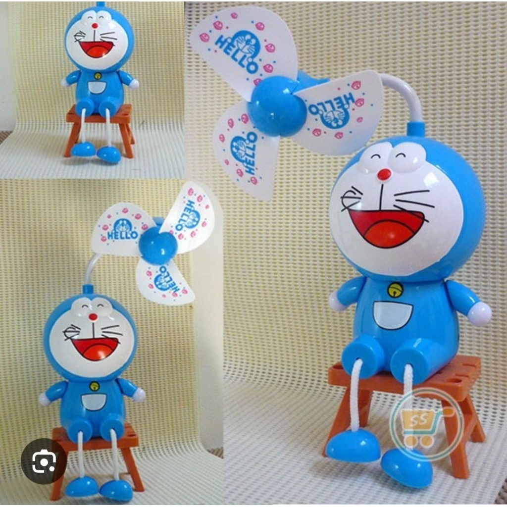 Jual KIPAS ANGIN MINI PORTABLE Karakter Kartun Mini Fan Charger ...