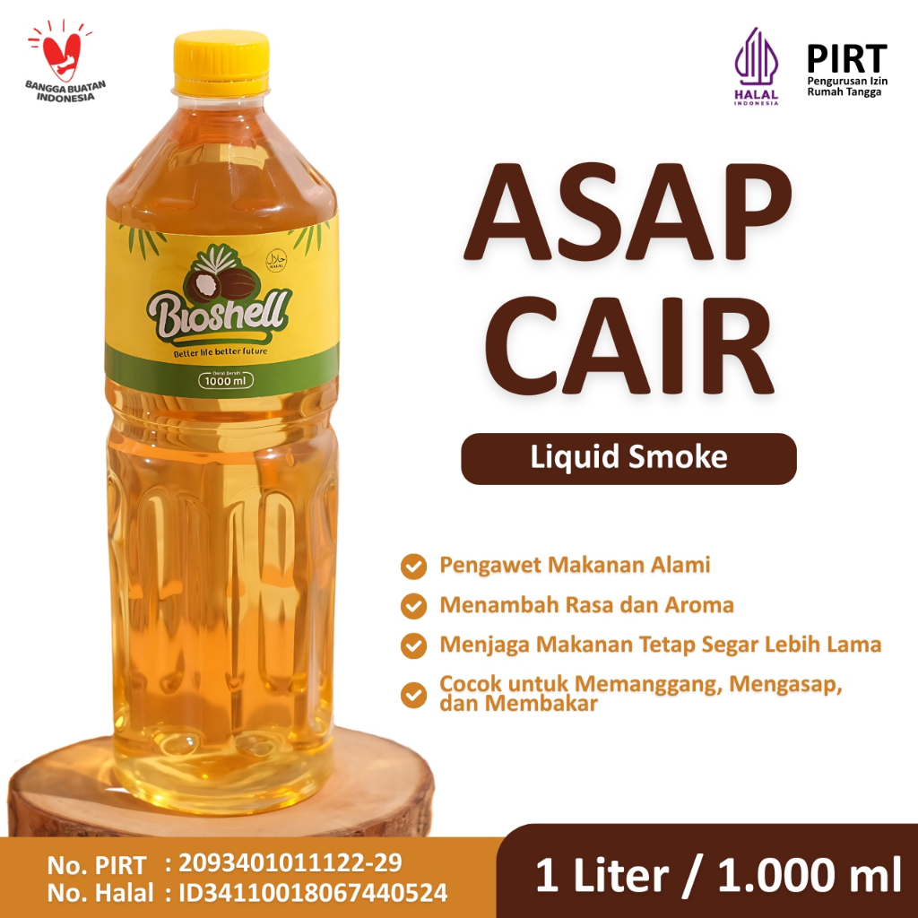Jual Liquid Smoke Perisa Asap Cair Batok Kelapa 1 Liter FOOD GRADE ...