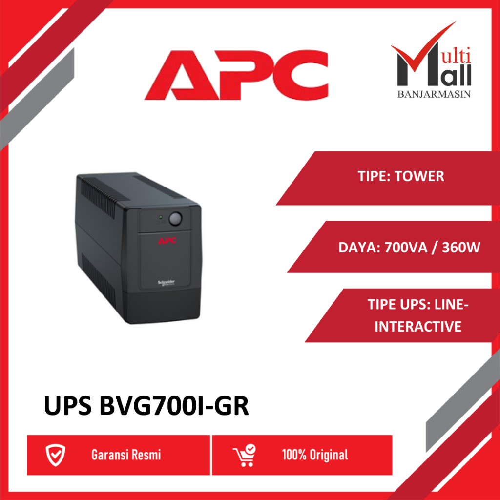 Jual UPS APC BVG700I-GR BVX700 BVG700 700VA 700 360W - BVX700LUI-MS ...