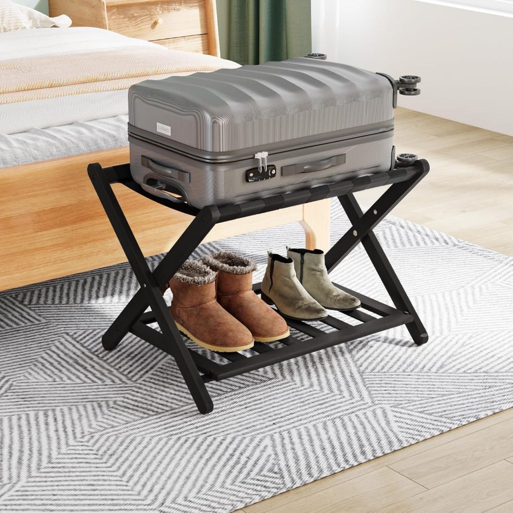 Jual Foldable Luggage Rack Tempat Koper Kayu Lipat Model Palang – Rak ...