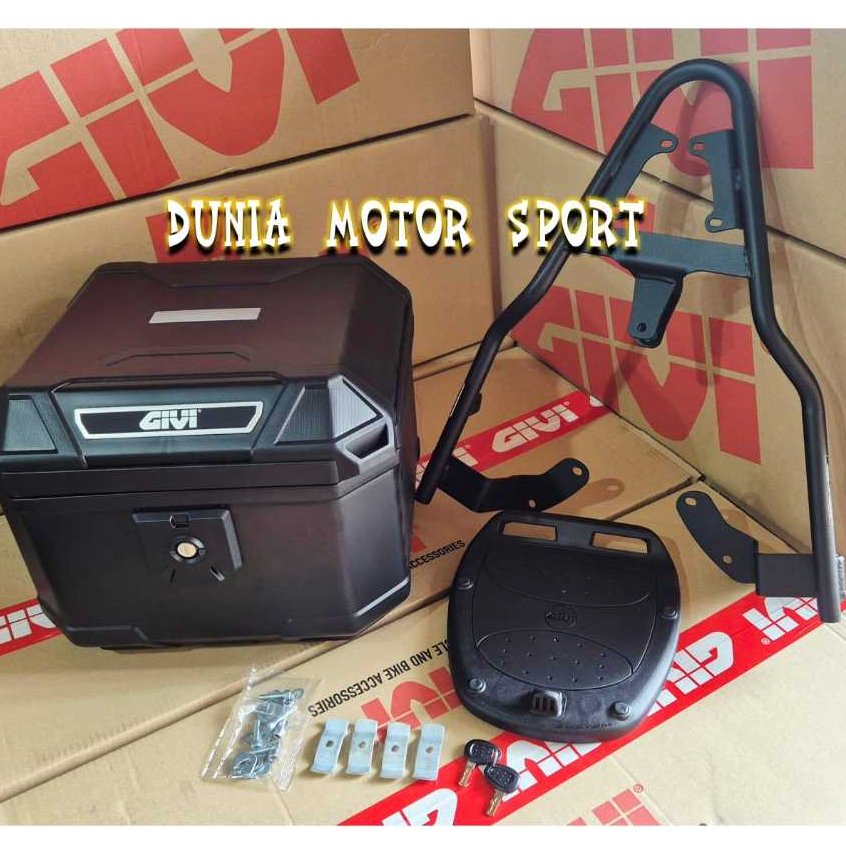 Jual BOX MOTOR GIVI ULTIMO 37 LITER DAN BREKET GIVI SRT NMAX / AEROX ...