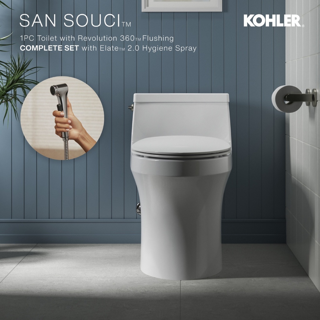 Jual (Complete Set) KOHLER San Souci Kloset Duduk Toilet 1PC Revolution ...