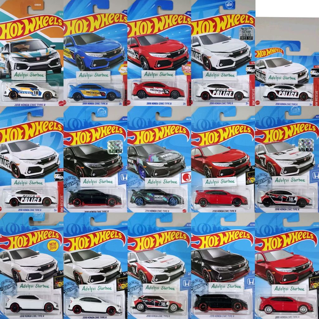 Hot Wheels 2018 Honda Civic Type R Blanco 2018 | Cuotas sin interés