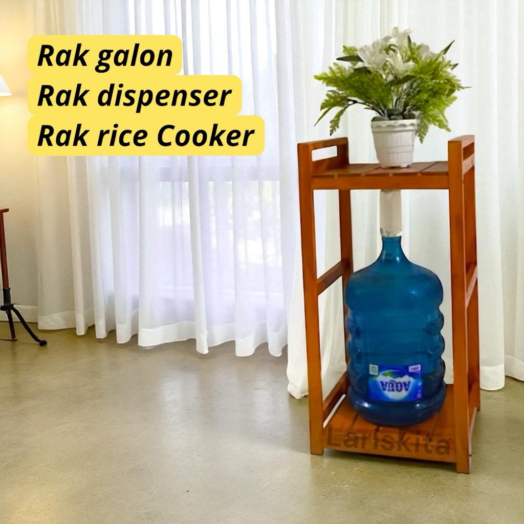 Jual Rak Galon Serbaguna Rak Dispenser Rak Rice Cooker Minimalis Modern ...