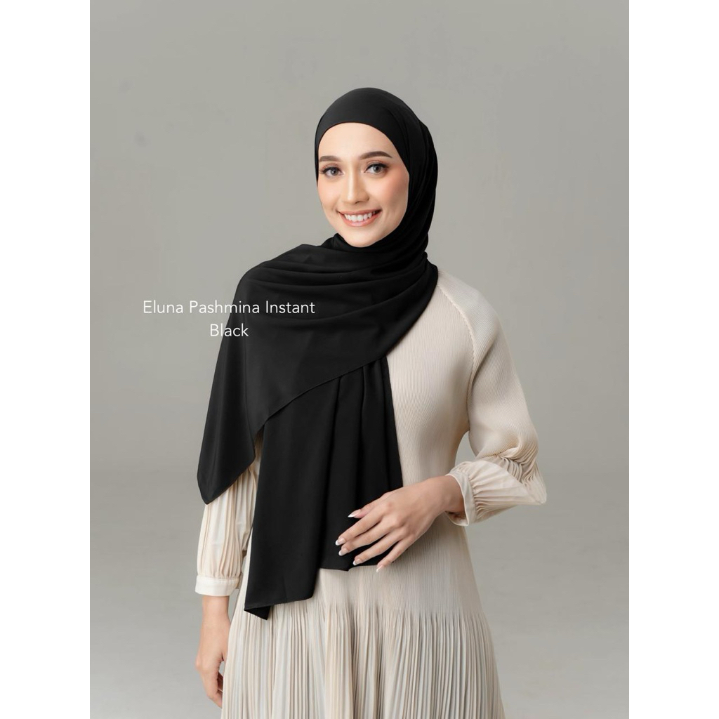 ELUNA PASHMINA INSTANT Hijab Instant Dengan Material Airy Silk