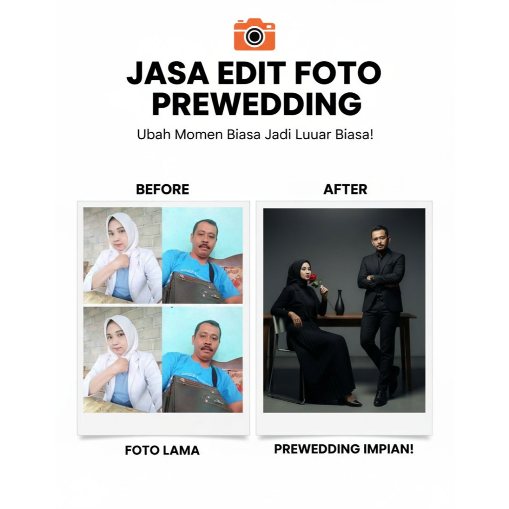 JASA EDIT FOTO PREWEDING LANGSUNG JADI