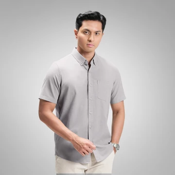 CUTOFF Clark Kemeja Pria Oxford Pendek