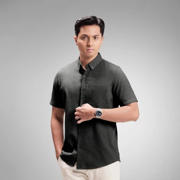 CUTOFF Clark Kemeja Pria Oxford Pendek
