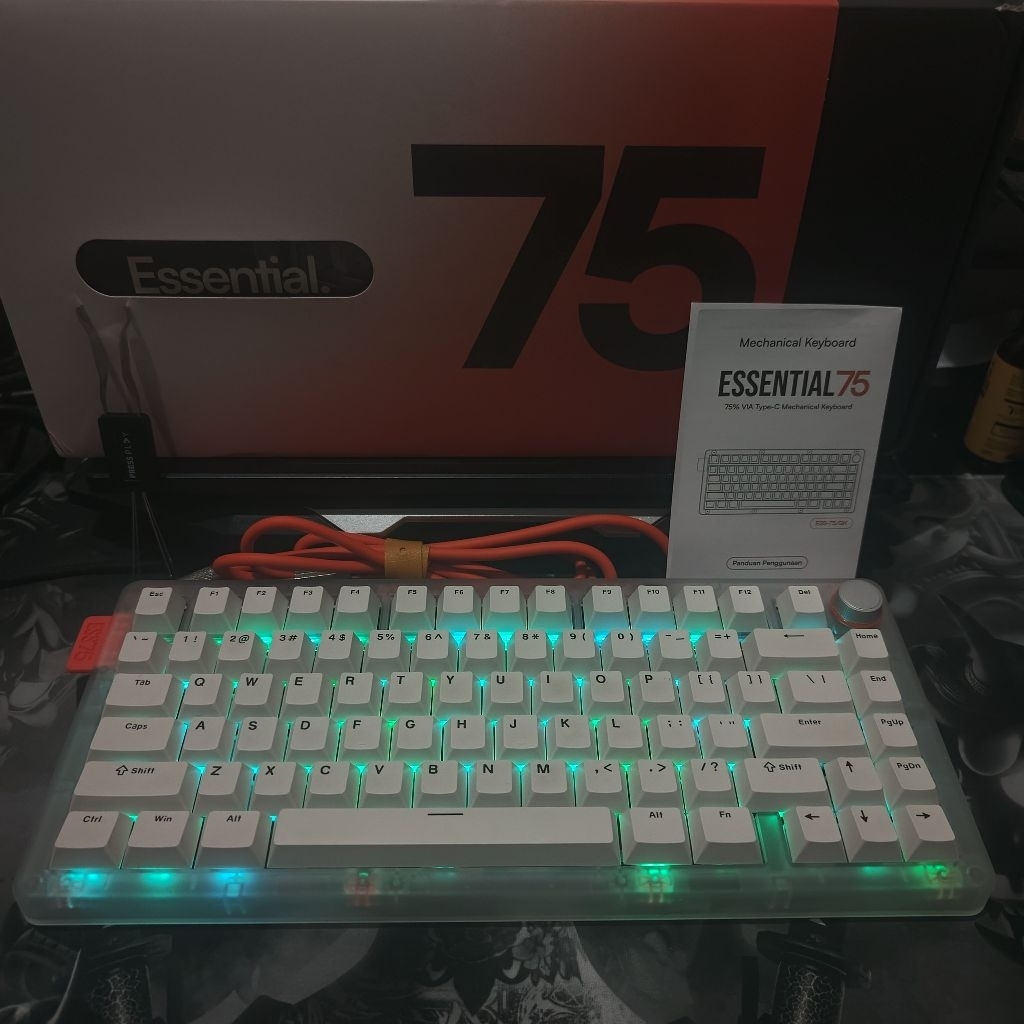 Jual Press Play ESSENTIAL75 75% Wired Mechanical Keyboard Top Mounted ...