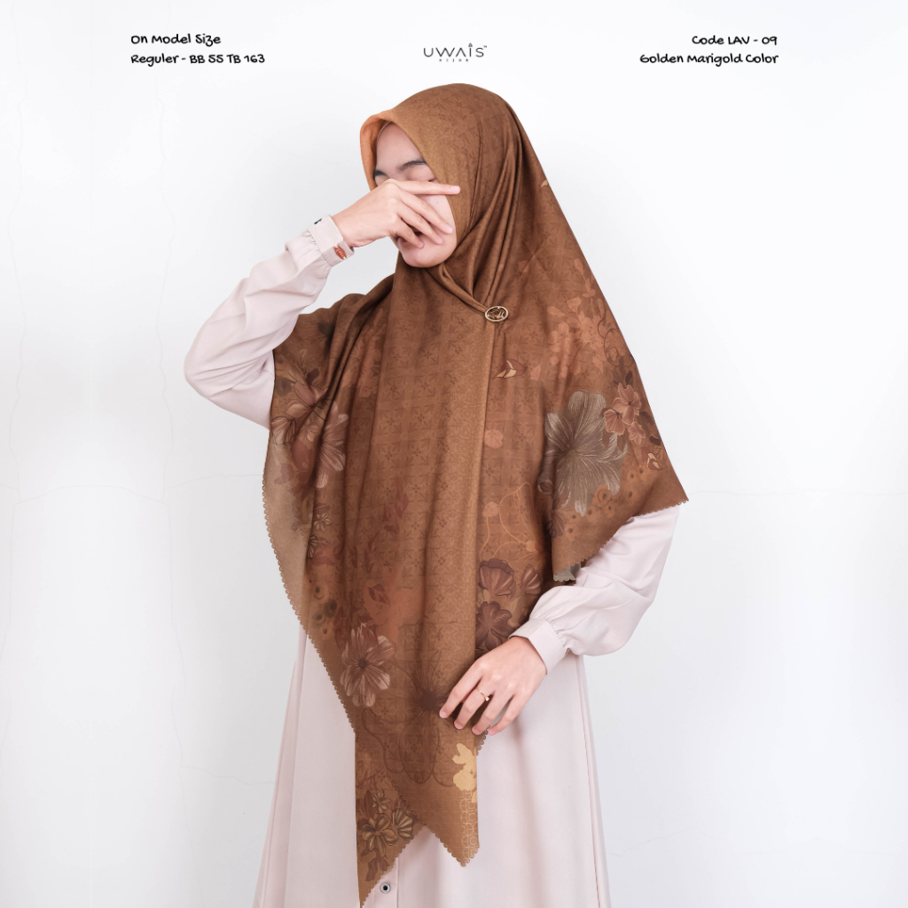 Uwais Laviora Scarf Series Original Kerudung Segi Empat Voal Ultrafine Lasercut Premium Hijab Motif