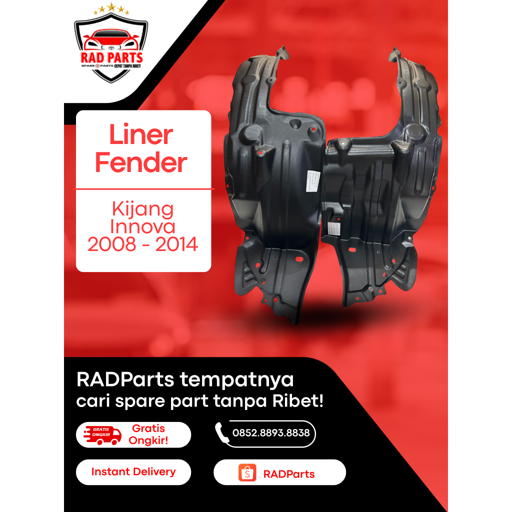 Jual LINER FENDER - TOYOTA INNOVA 2008 - 2014 - FRONT INNER FENDER ...