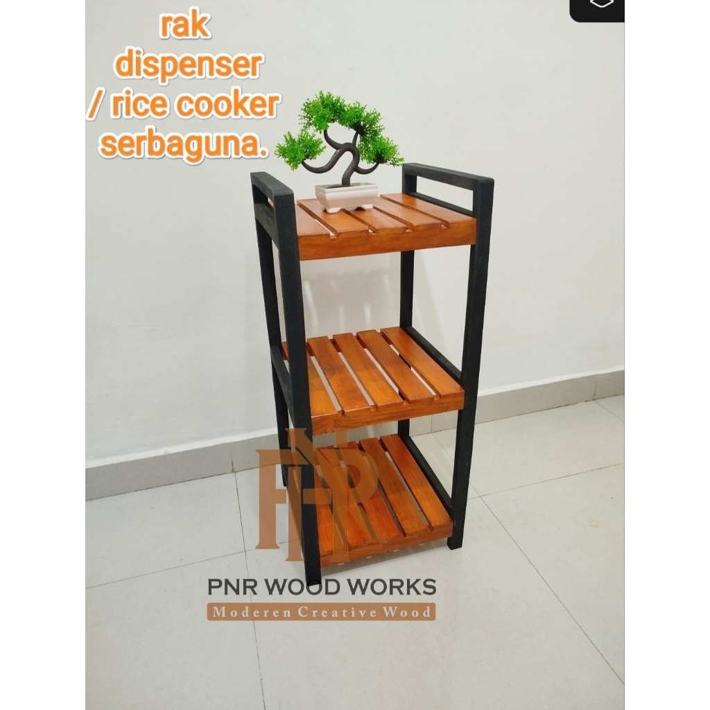 Jual RAK KAYU RICE COOKER, RAK GALON, RAK MEJIKOM, MULTIFUNGSI | Shopee ...