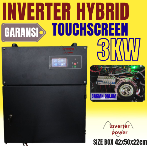 Jual Inverter UPS Box Panel 3000W LCD Touch Screen Pure Sine Wave ...