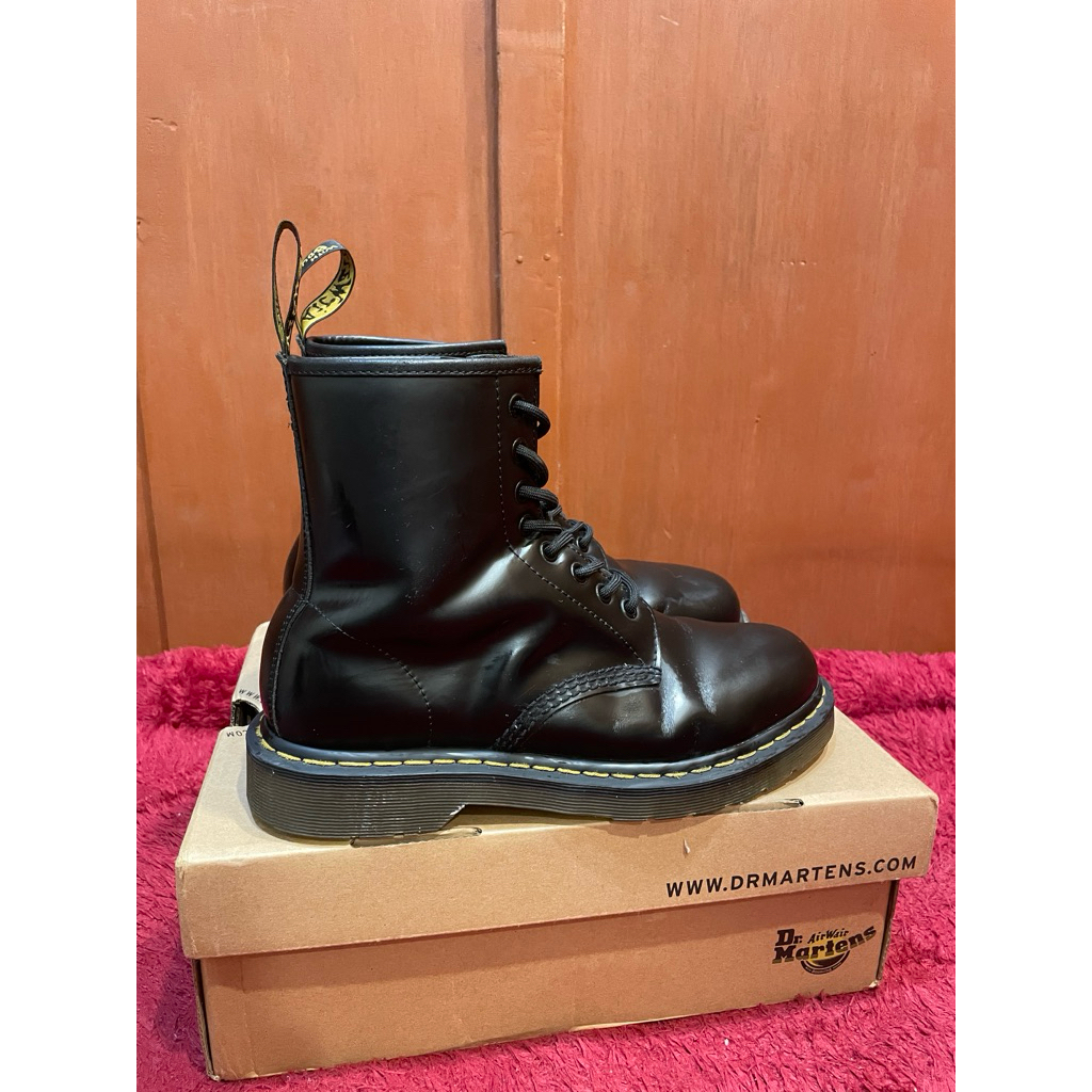 Jual Sepatu Boots Dr Martens 1460 Black Smooth Docmart Hitam | Shopee ...
