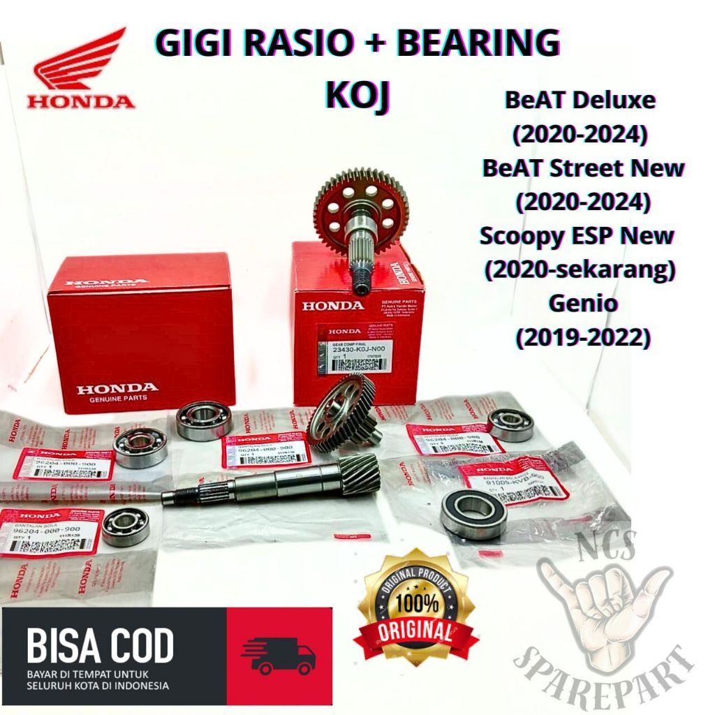 Jual GIGI RASIO+BEARING HONDA KODE KOJ MOTOR BEAT DELUXE/STREET NEW ...