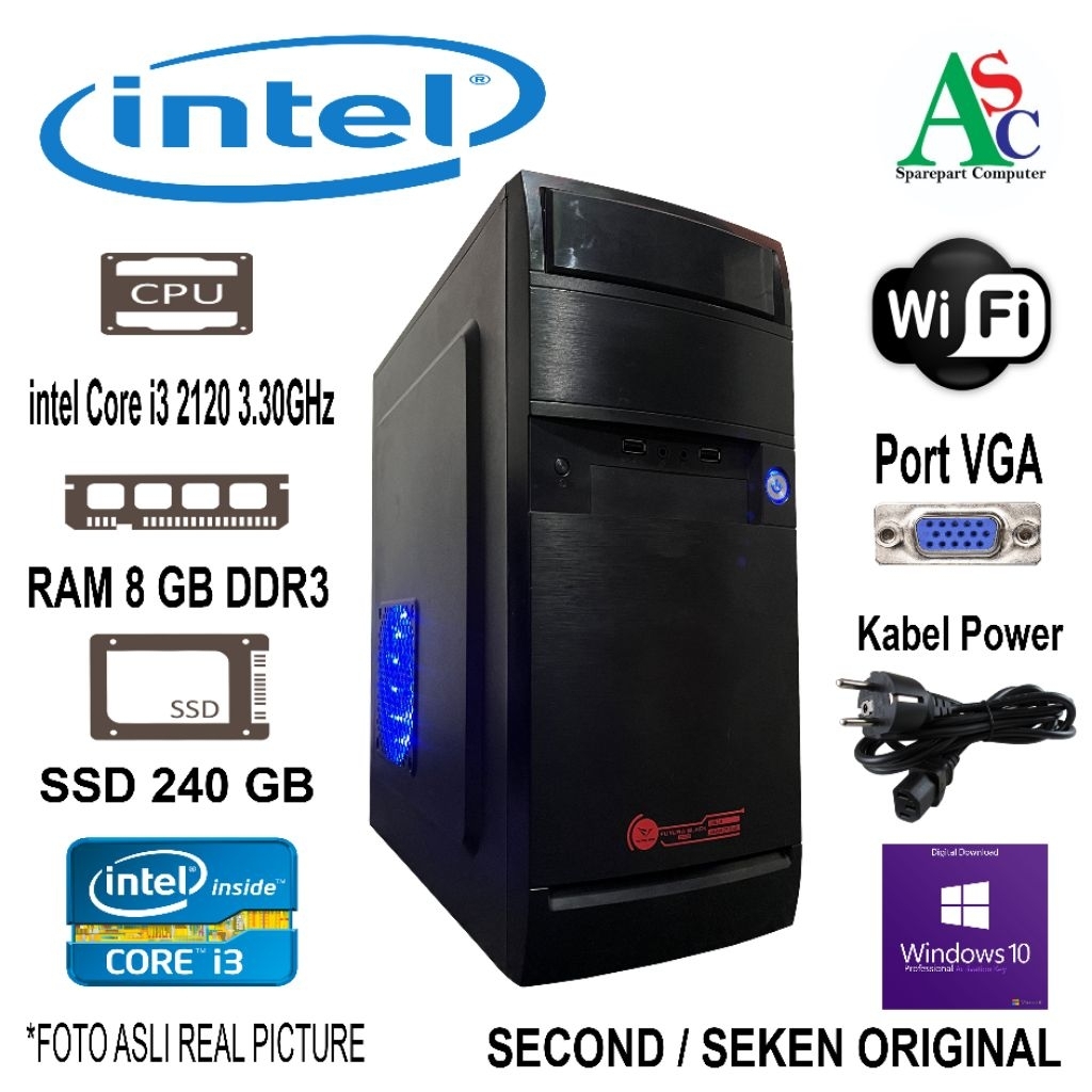 Jual CPU intel Core i3 Ram 8 GB SSD 240 GB | Shopee Indonesia