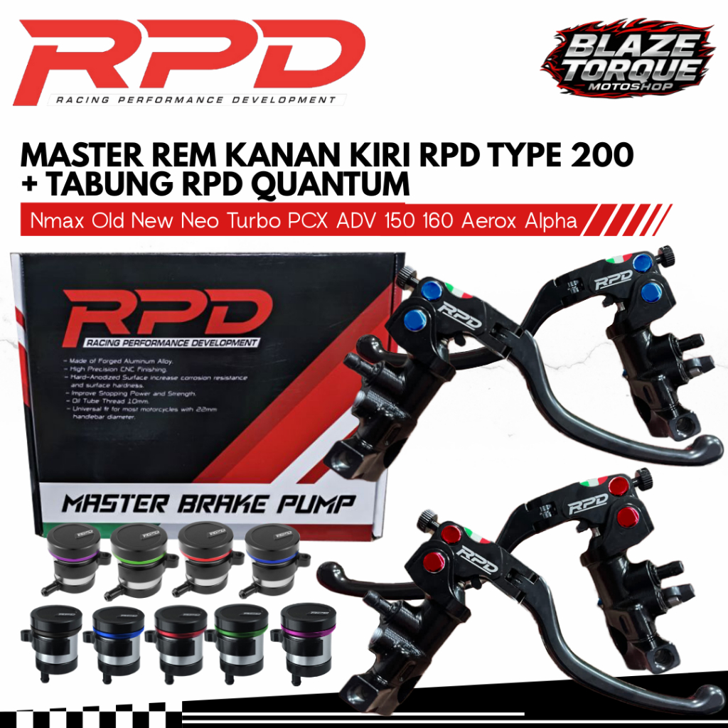 Jual Master Rem Genesis Radial RPD 200 Blue & Red Kanan / Kiri 15mm ...