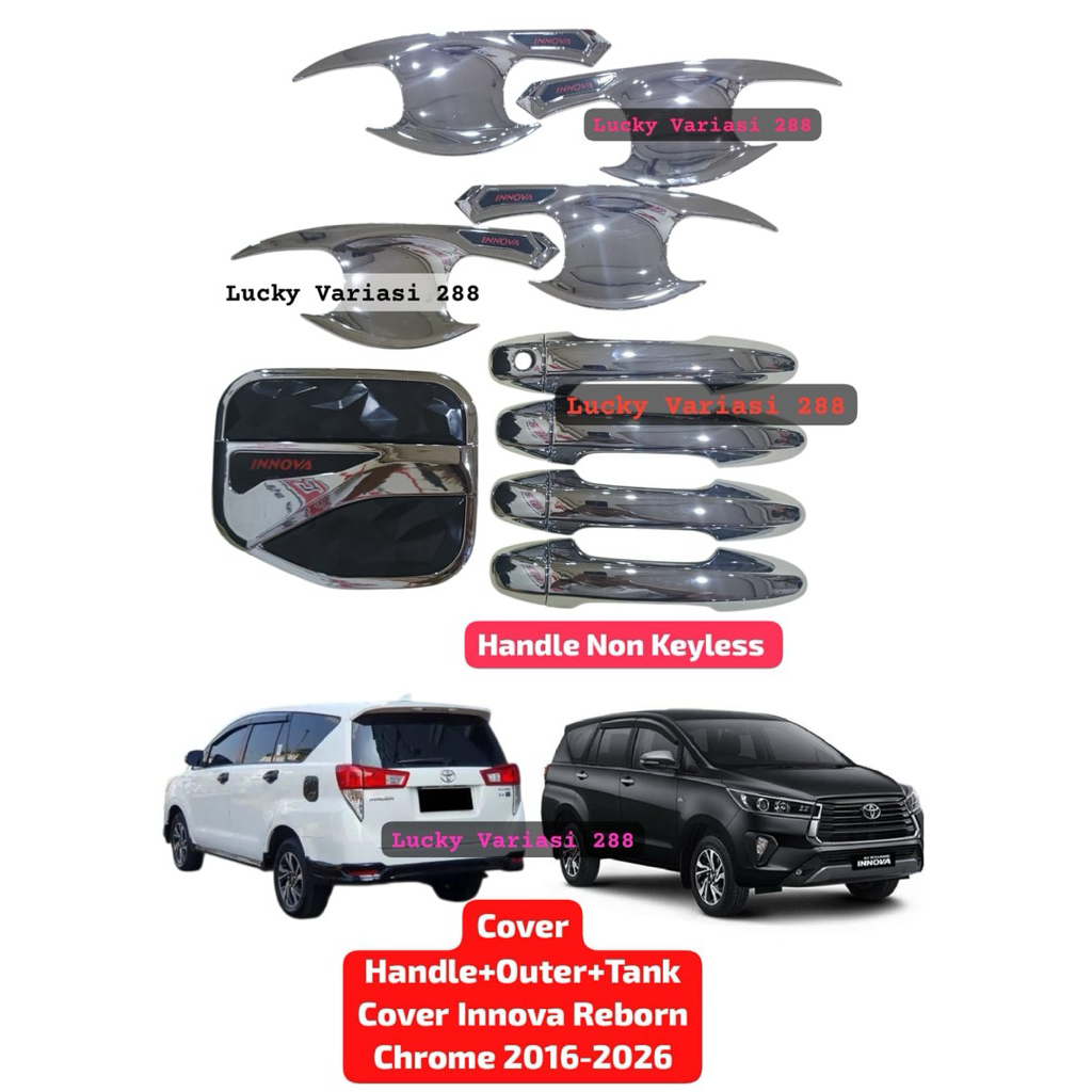 Jual Paket Outer Cover Handle Tank Cover Innova Reborn 2016-2026 Chrome ...