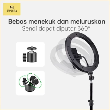 LED Selfie Ring Light Circle Fill Light Dimmable Lamp Tripod Trepied Makeup Photography