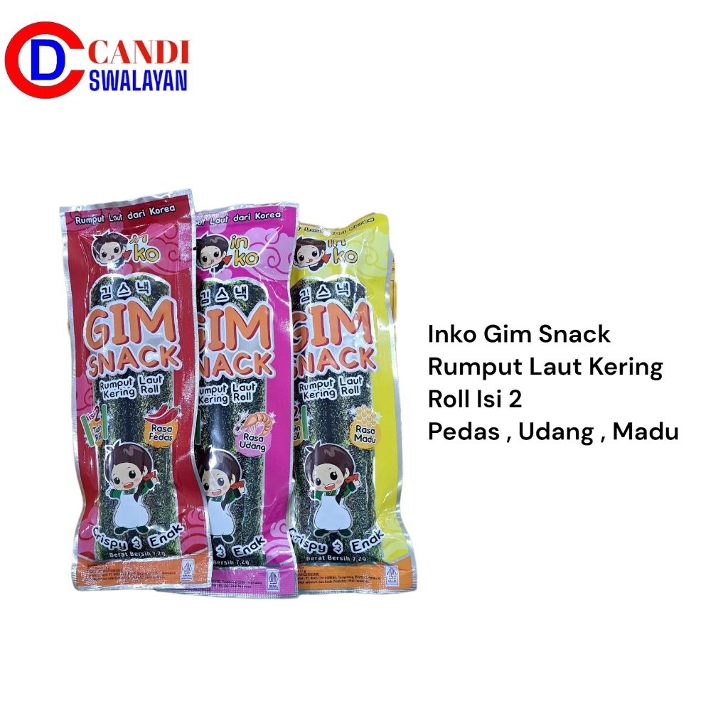 Jual INKO Gim Snack Rumput Laut Kering Roll Isi 2 | Shopee Indonesia