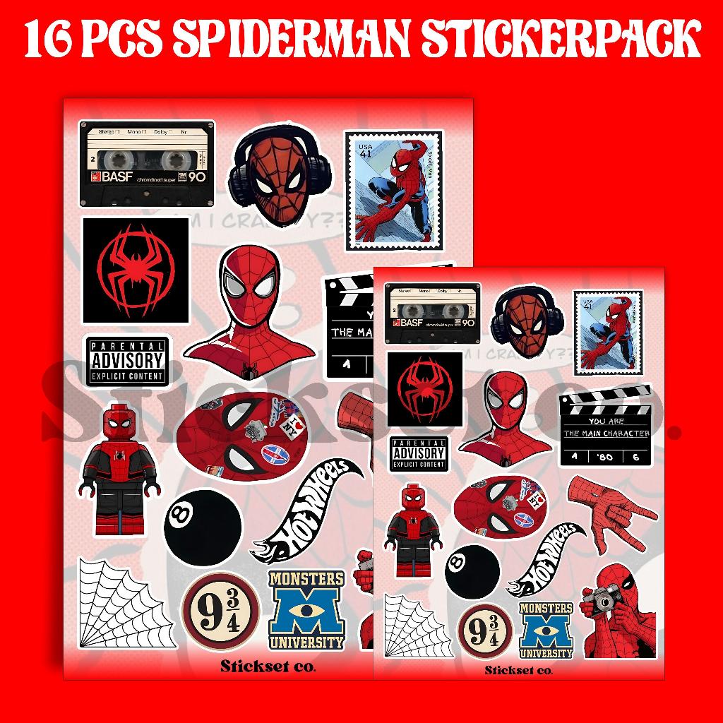 Jual 16 PCS SPIDERMAN STICKERPACK ANTI AIR | Shopee Indonesia