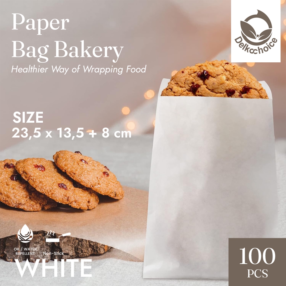 Jual PAPER BREAD BAG | Kantong Kertas Roti | Paper Bag WHITE | Kemasan ...