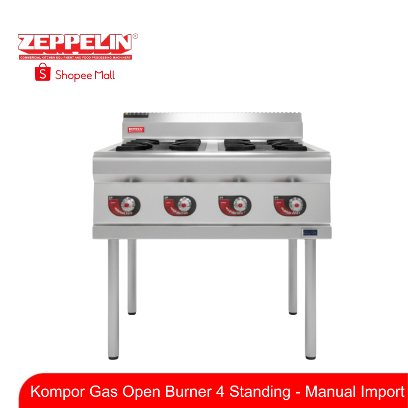 Jual Zeppelin Kompor Gas Open Burner Standing 4 Api - Manual Import ...