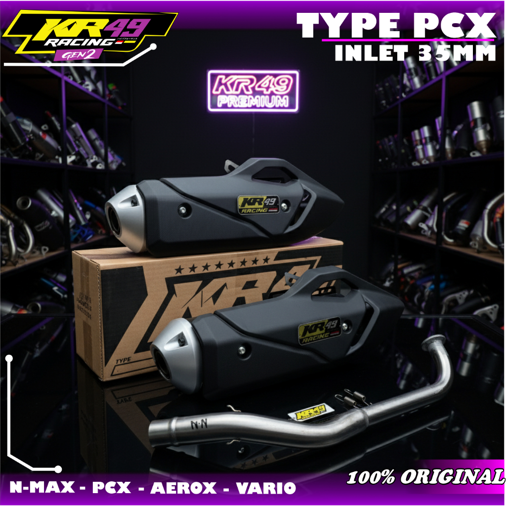 Jual Knalpot standar racing tipe tabung PCX pnp Vario 160 Racing Adem ...