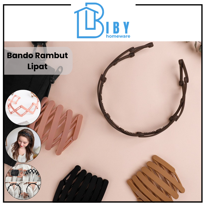 Jual BIBY Bando Rambut Lipat Fashion Style Korea Magic / Hairband Magic ...